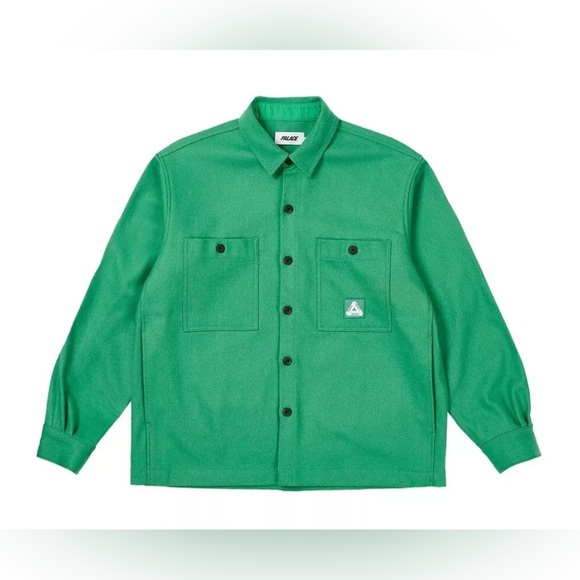 【S】Palace wool shirt jacket green Palace Wool Shirt Jacket Sweet Pea Green Men's Size XL Brand New